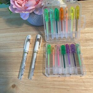 Colorful Gel Pen Set with Case